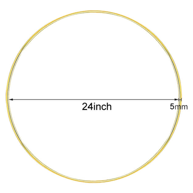 Metal floral hoop wreath rings 24 inch | Hohiya